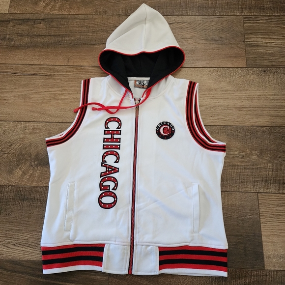 Vintage Regal Wear Chicago Hooded Vest & Skirt Set Women XL, Youth Sz 2XL Red - Picture 2 of 9